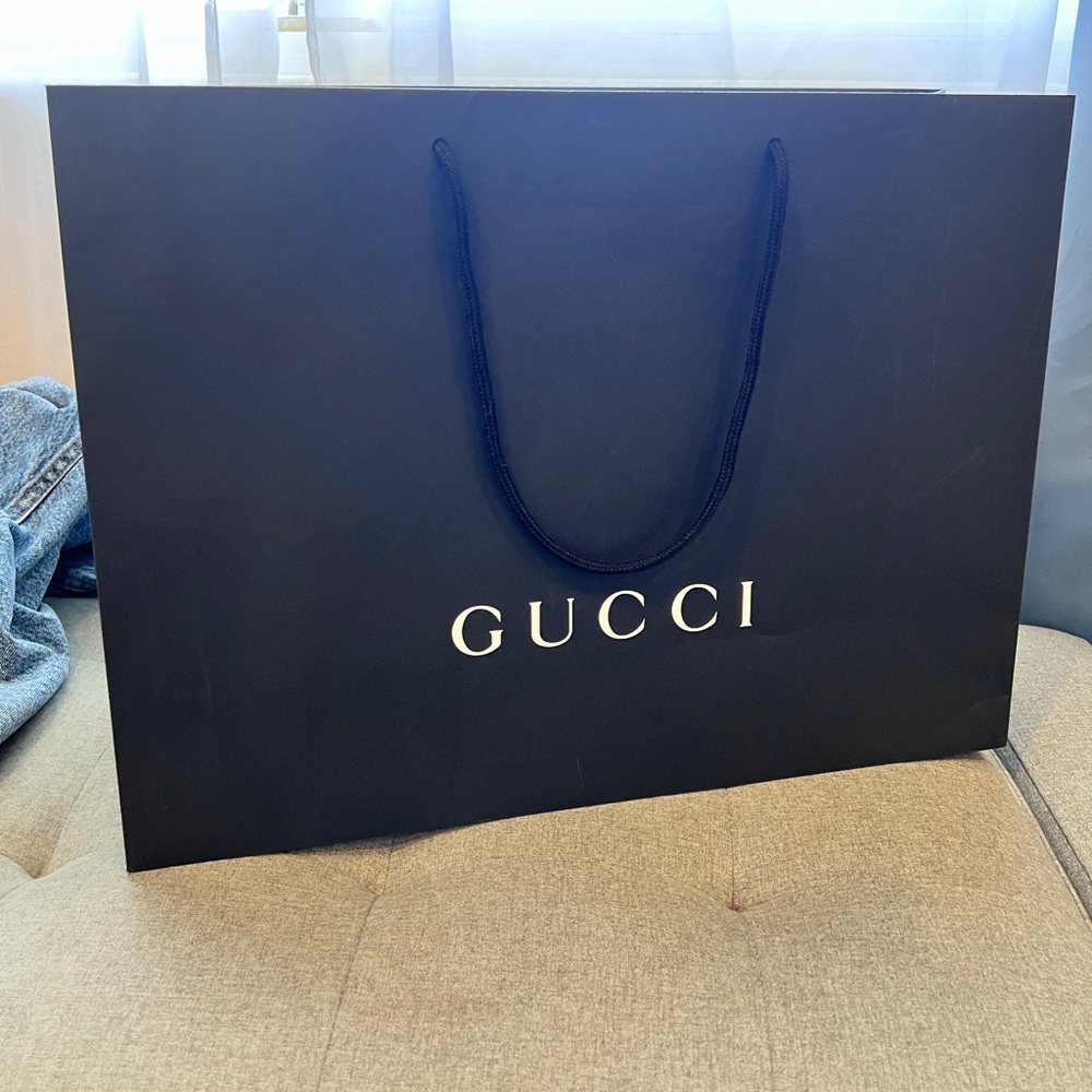 Gucci black shopping bag